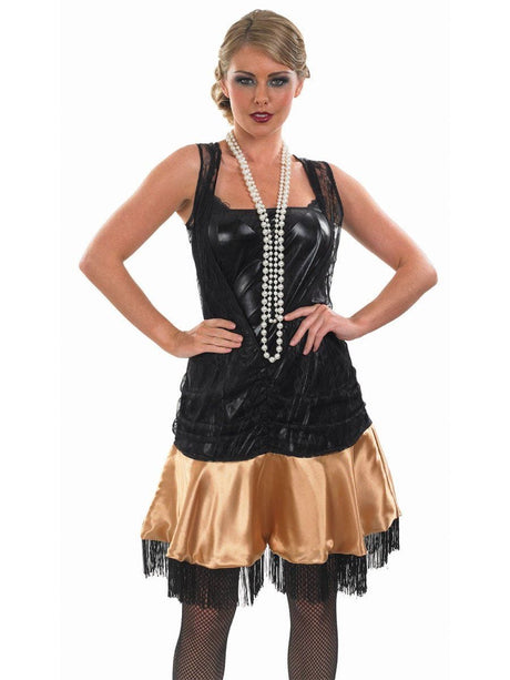 Womens Fancy Dress 3374-200S Women's Charleston Flapper Fancy Dress Costume - UK 8-10