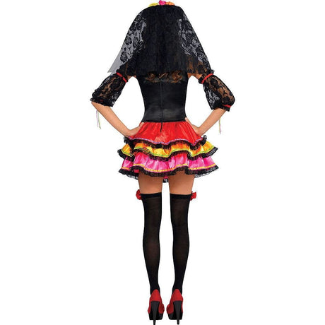 Womens Fancy Dress 844642-55 Women's Day of the Dead Senorita Costume - L