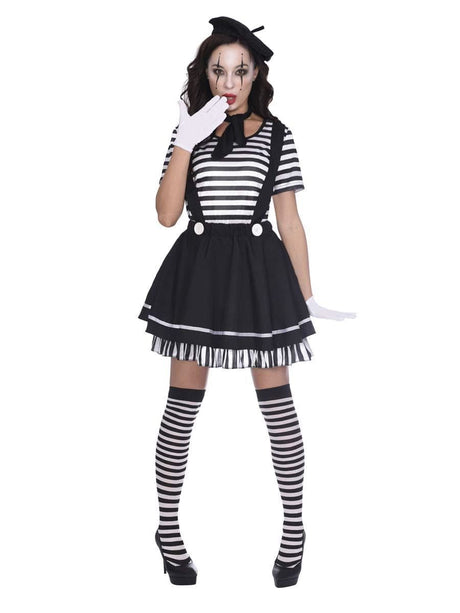 Fancy Dress 9906461 Women's French Mime Artiste Costume - 3XL