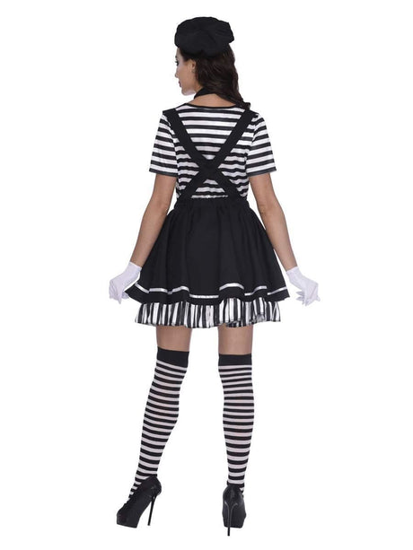 Fancy Dress 9906461 Women's French Mime Artiste Costume - 3XL