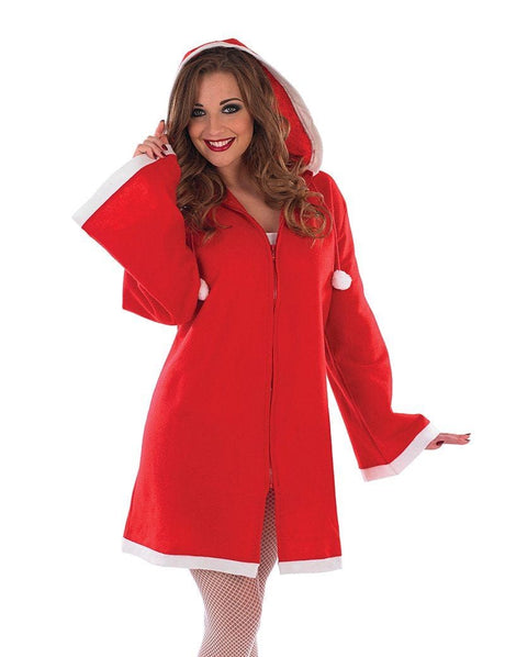 Womens Fancy Dress 3801-200S Women's Mary Christmas Red Festive Coat - UK 8-10