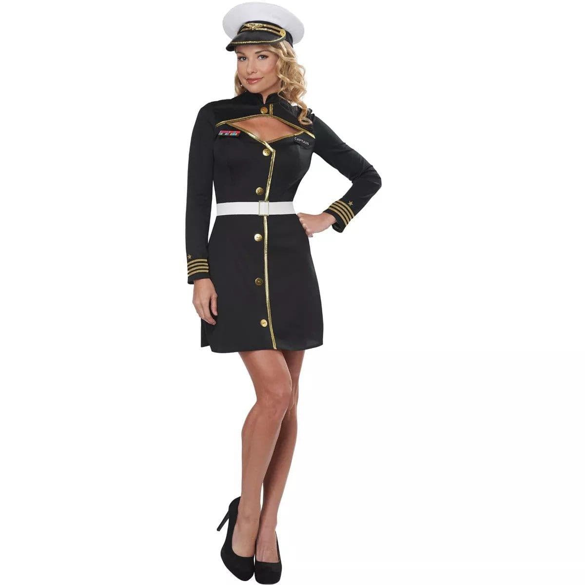 Women s Navy Captain Black Dress Sailor Uniform L