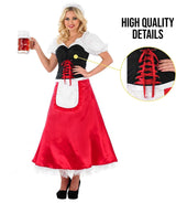 Womens Fancy Dress 3673-200S Women's Oktoberfest Red Bavarian Fancy Dress Costume