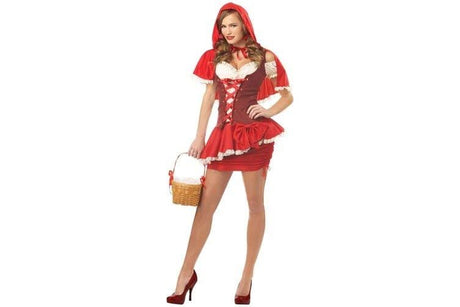 Womens Fancy Dress RED RIDING HOOD DELUXE COSTUME SIZE SMALL Women's Red Riding Hood Fairytale Costume - S