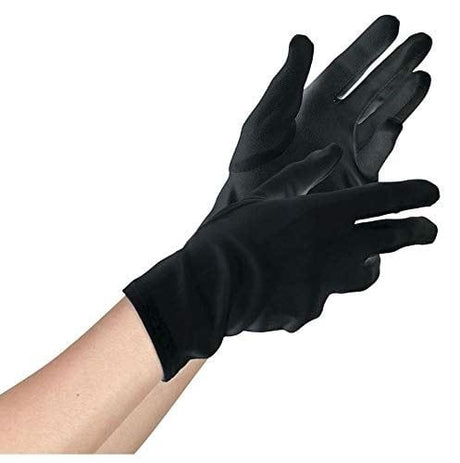 Womens Fancy Dress 840211-55 Women's Short Black Fancy Dress Gloves